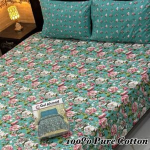 Comfortable Pure Cotton Double Bedsheet - Vibrant Garden Floral Design
