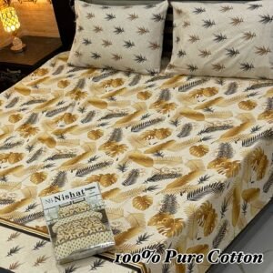 Relaxing & Inviting: Botanical Double Bedsheet for a Soothing Ambiance