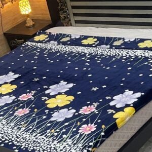 Midnight Blooms AC Blanket - Gentle Floral Serenity