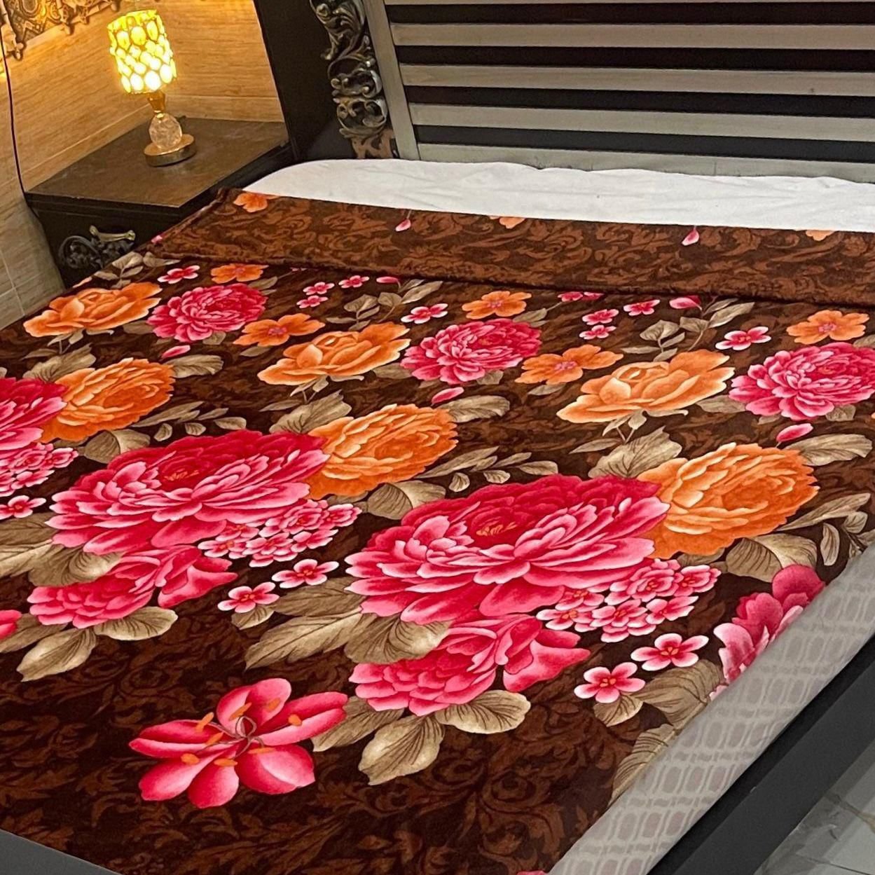 Rustic Rose AC Blanket - Warm Floral Elegance