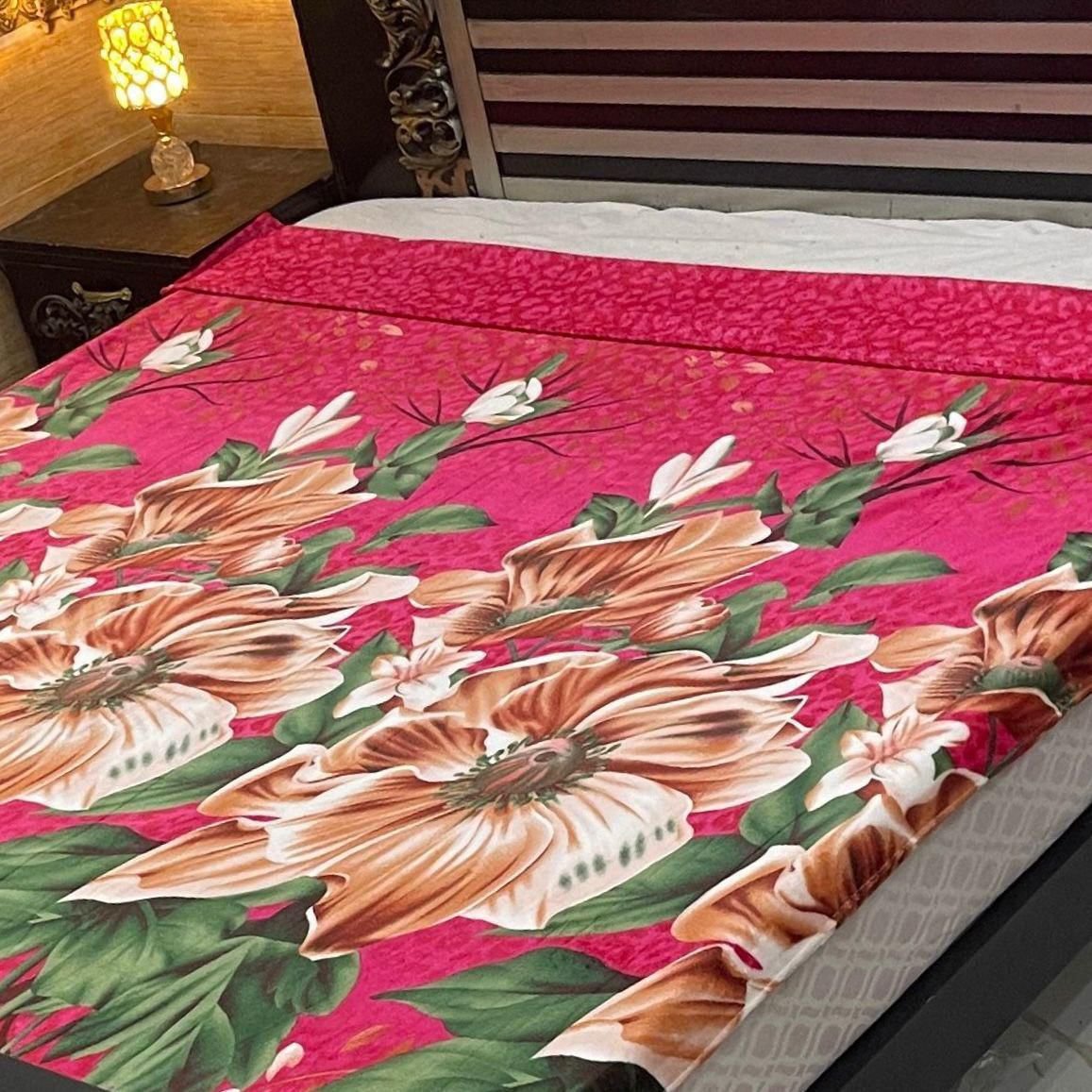 Vibrant Blossom AC Blanket - Bold Floral Elegance