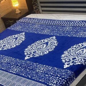 Royal Paisley AC Blanket - Classic Blue Elegance