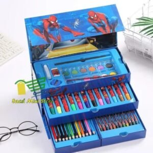 Creative Coloring Kit - 40 Pcs Art Set with Markers, Watercolors, and Pencils in Multicolor